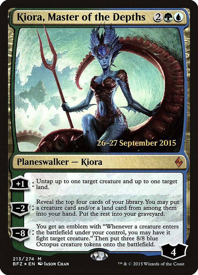 Kiora, Master of the Depths  [Battle for Zendikar Prerelease Promos] - Devastation Store | Devastation Store