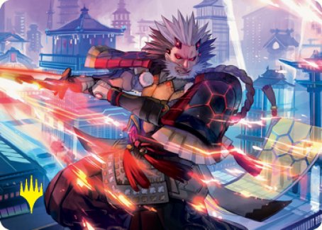 Isshin, Two Heavens as One 2 Art Card (Gold-Stamped Signature) [Kamigawa: Neon Dynasty Art Series] | Devastation Store