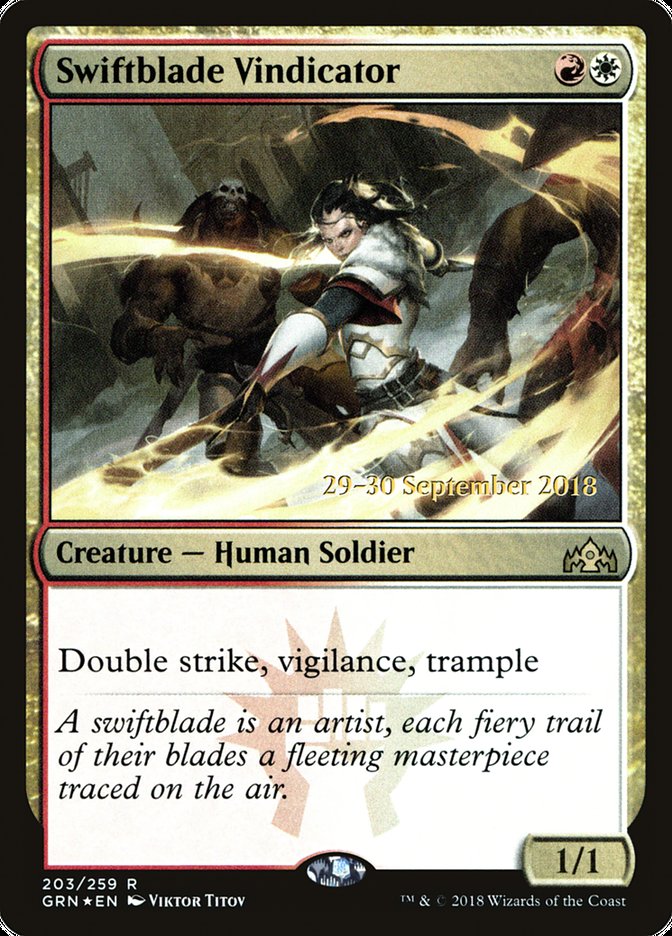 Swiftblade Vindicator  [Guilds of Ravnica Prerelease Promos] - Devastation Store | Devastation Store