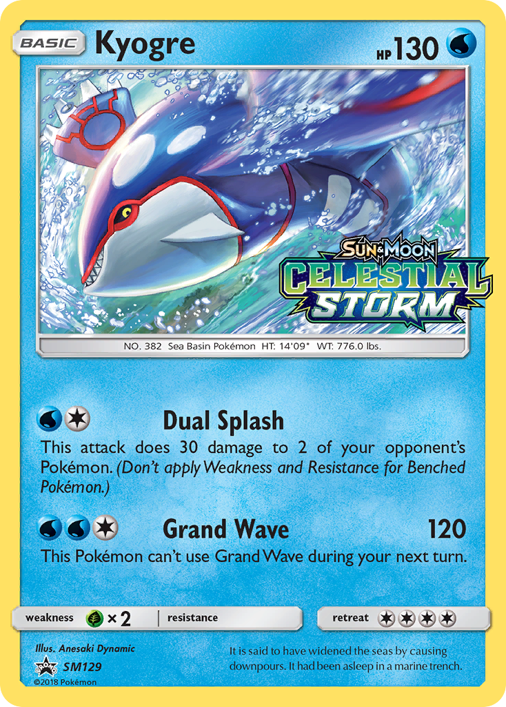 Kyogre (SM129) [Sun & Moon: Black Star Promos] | Devastation Store