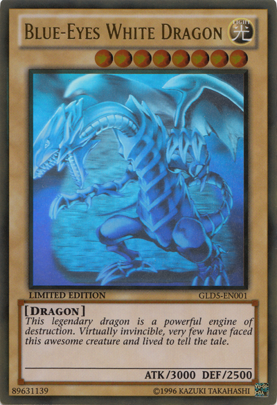 Blue-Eyes White Dragon [GLD5-EN001] Ghost/Gold Rare | Devastation Store