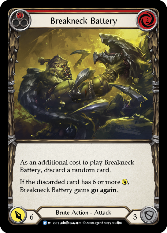 Breakneck Battery (Red) [WTR011] Unlimited Edition Rainbow Foil - Devastation Store | Devastation Store