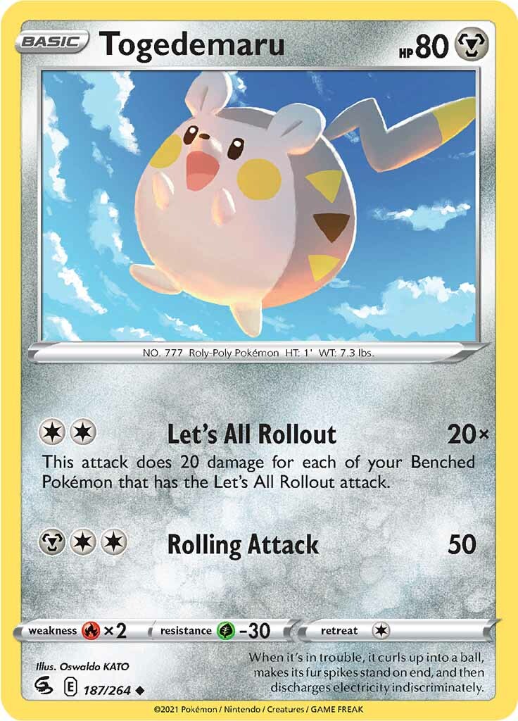 Togedemaru (187/264) [Sword & Shield: Fusion Strike] | Devastation Store