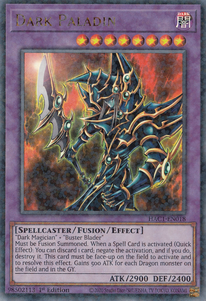 Dark Paladin (Duel Terminal) [HAC1-EN018] Parallel Rare | Devastation Store