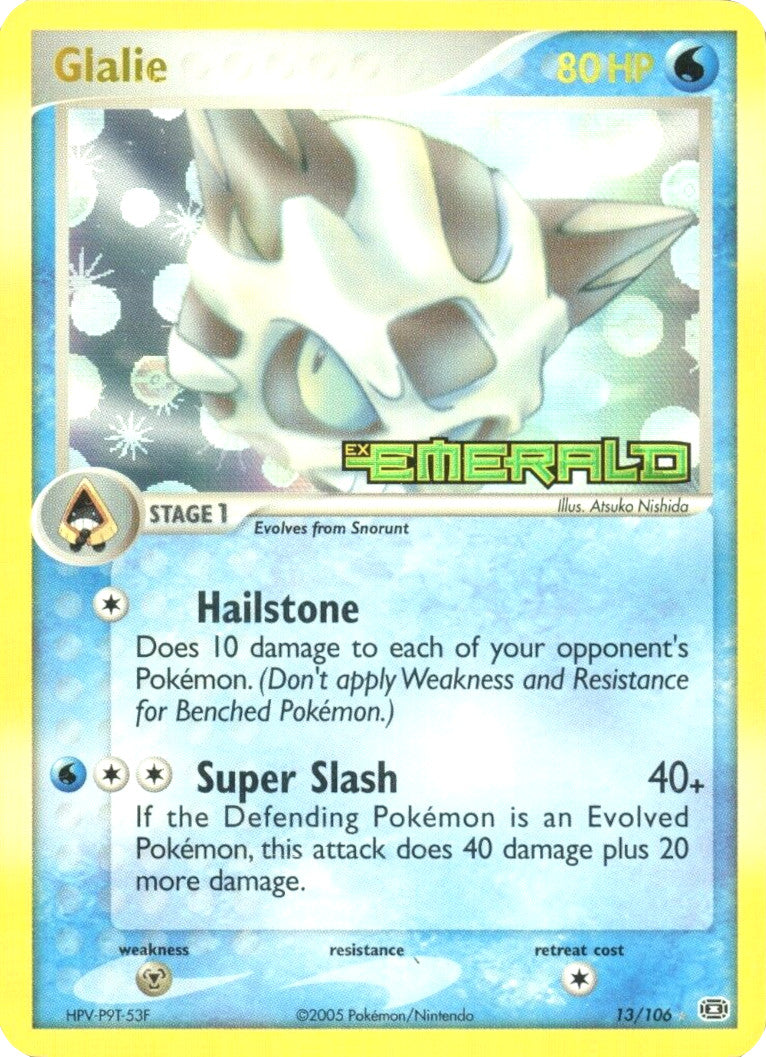 Glalie (13/106) (Stamped) [EX: Emerald] | Devastation Store