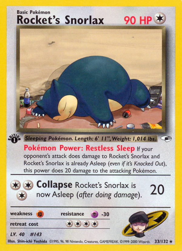 Rocket's Snorlax (33/132) [Gym Heroes 1st Edition] | Devastation Store