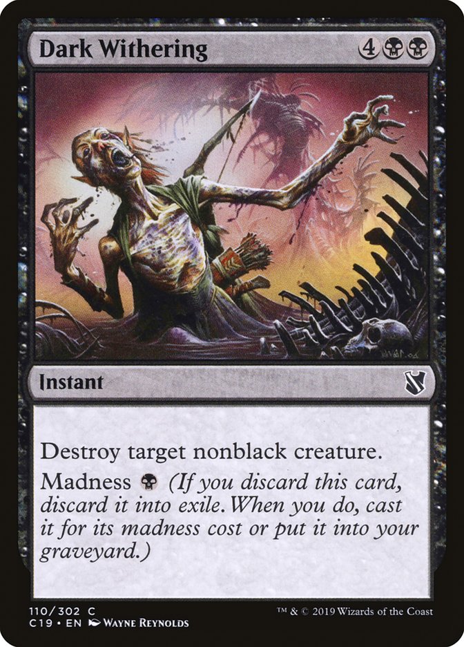 Dark Withering [Commander 2019] | Devastation Store
