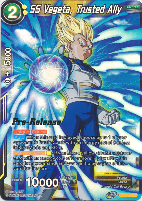 SS Vegeta, Trusted Ally (BT13-100) [Supreme Rivalry Prerelease Promos] | Devastation Store