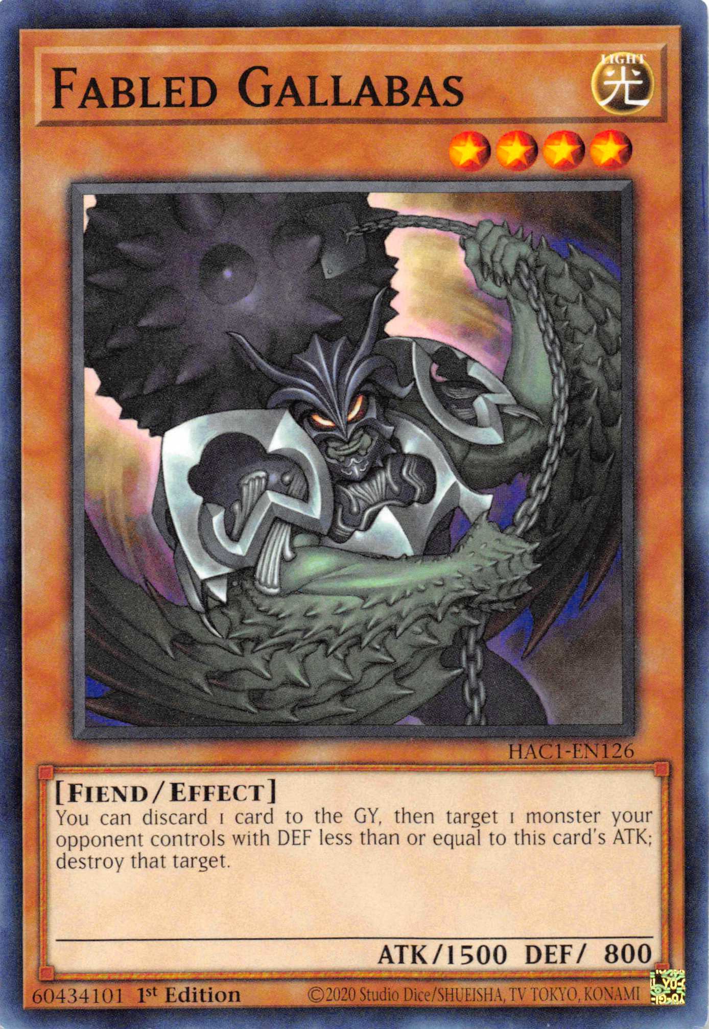 Fabled Gallabas [HAC1-EN126] Common | Devastation Store