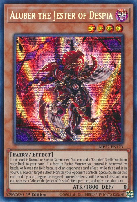 Aluber the Jester of Despia [MP22-EN123] Prismatic Secret Rare | Devastation Store