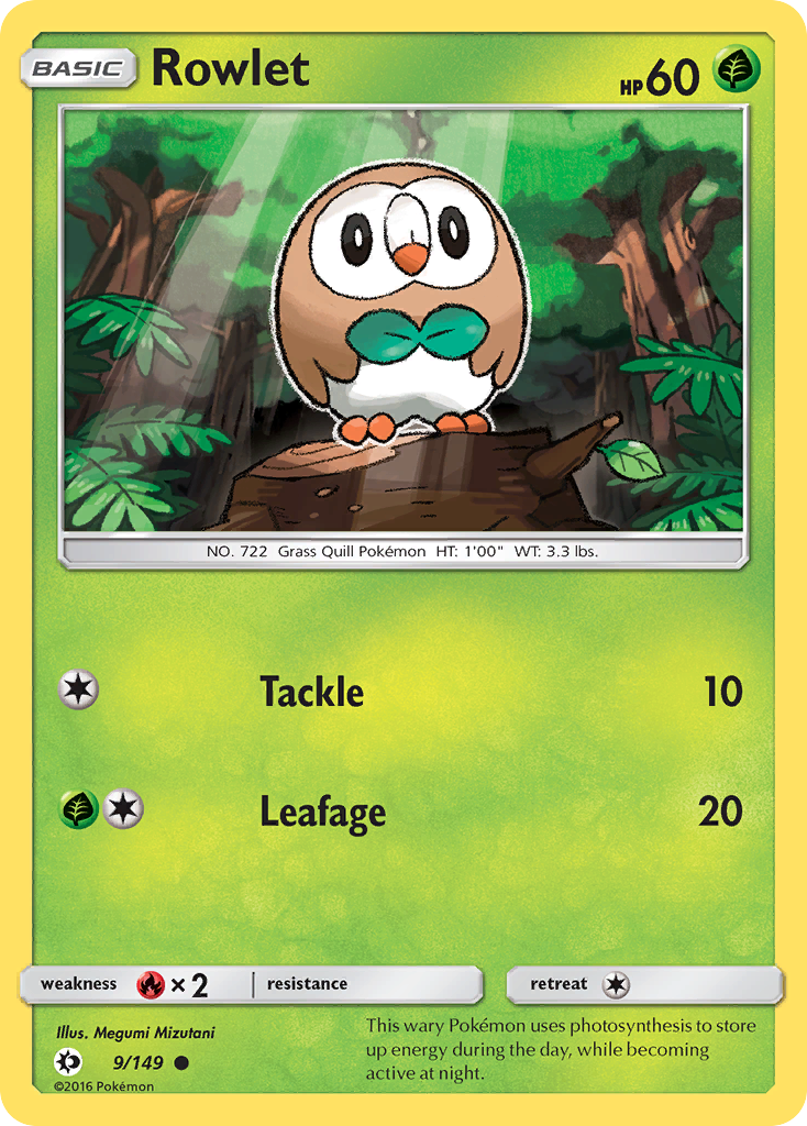 Rowlet (9/149) [Sun & Moon: Base Set] | Devastation Store