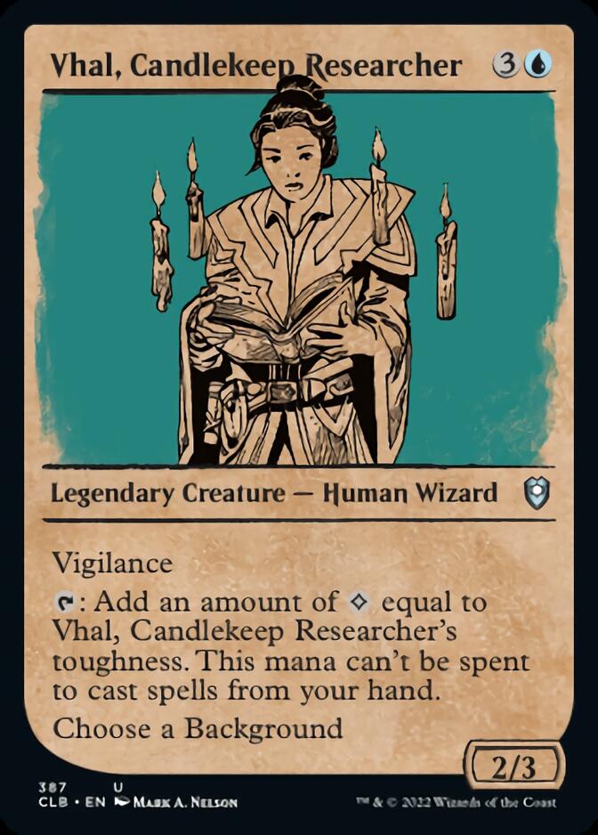 Vhal, Candlekeep Researcher (Showcase) [Commander Legends: Battle for Baldur's Gate] | Devastation Store