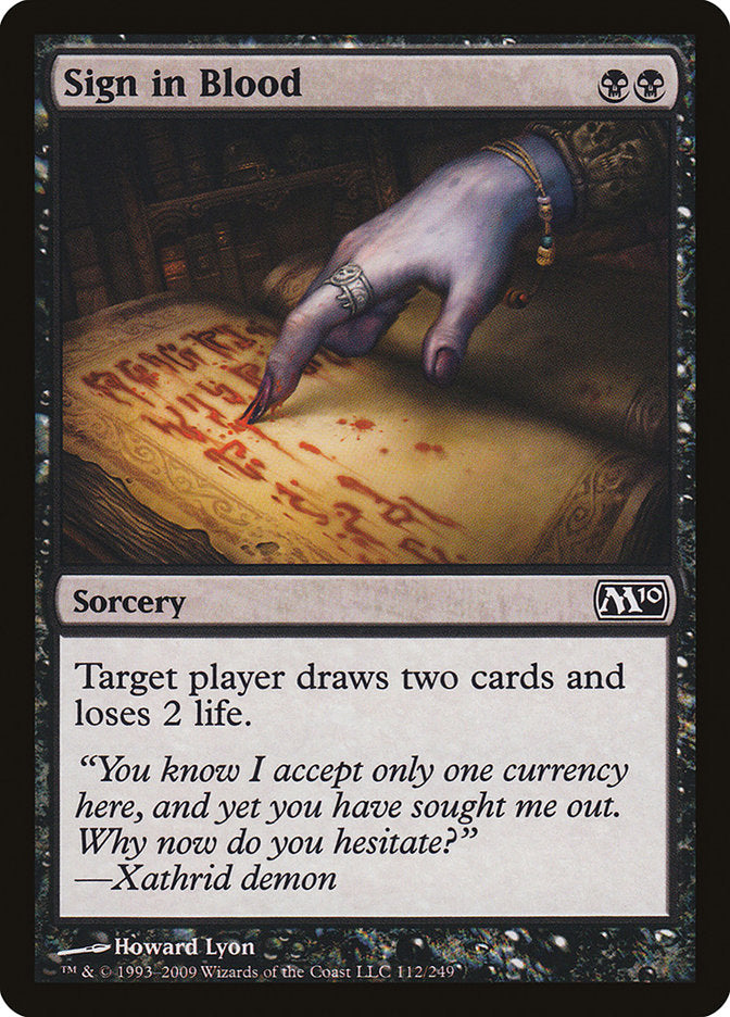 Sign in Blood [Magic 2010] - Devastation Store | Devastation Store