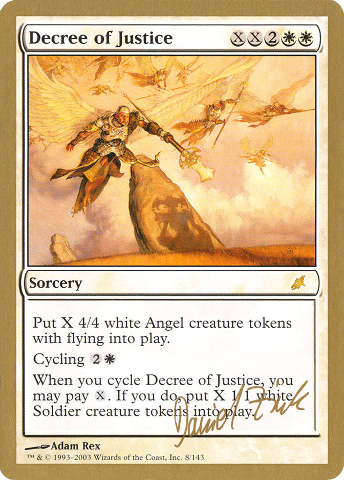 Decree of Justice (Daniel Zink) [World Championship Decks 2003] | Devastation Store