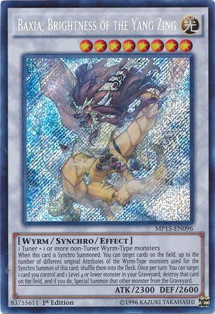 Baxia, Brightness of the Yang Zing [MP15-EN096] Secret Rare | Devastation Store