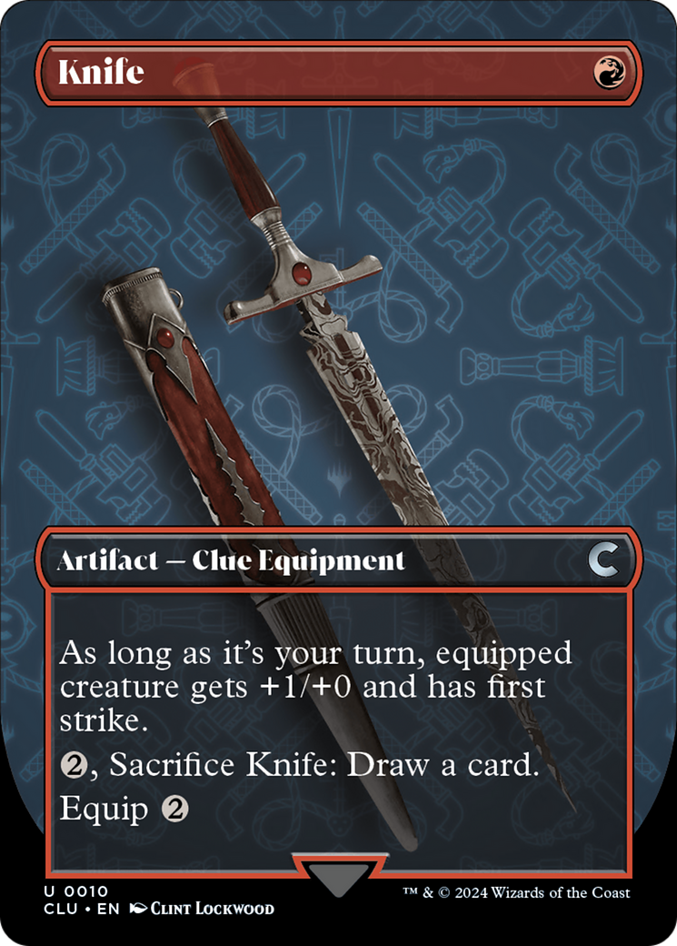 Knife (Borderless) [Ravnica: Clue Edition] | Devastation Store