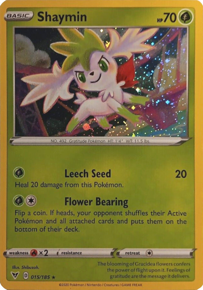 Shaymin (015/185) (Cosmos Holo) [Sword & Shield: Vivid Voltage] | Devastation Store