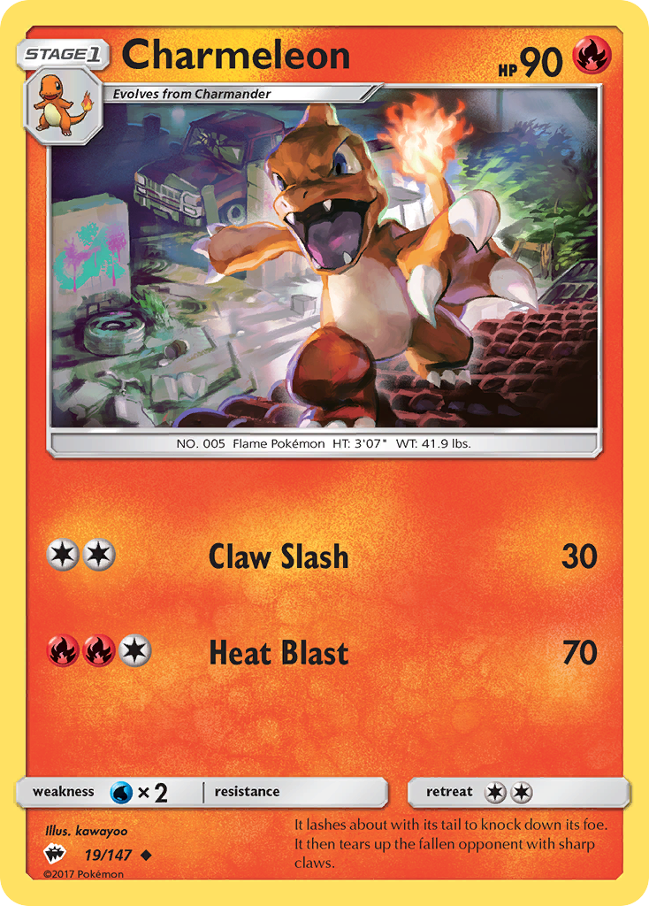 Charmeleon (19/147) [Sun & Moon: Burning Shadows] | Devastation Store
