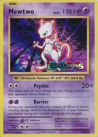 Mewtwo (51/108) (XY Evolutions Prerelease) [XY: Black Star Promos] | Devastation Store