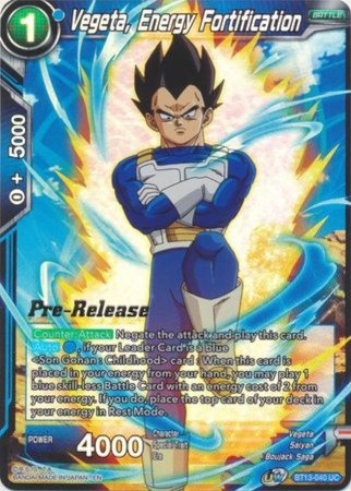 Vegeta, Energy Fortification (BT13-040) [Supreme Rivalry Prerelease Promos] | Devastation Store