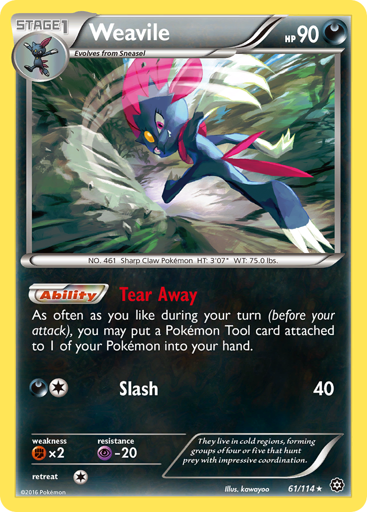 Weavile (61/114) [XY: Steam Siege] | Devastation Store