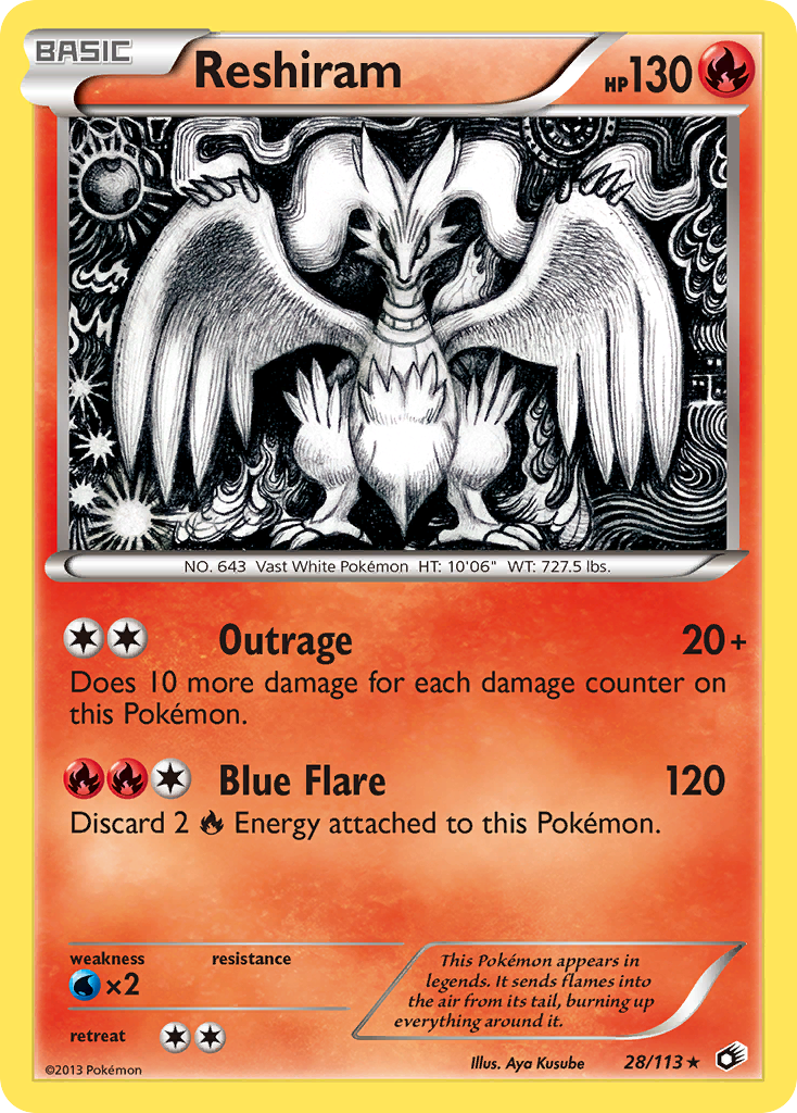 Reshiram (28/113) [Black & White: Legendary Treasures] | Devastation Store