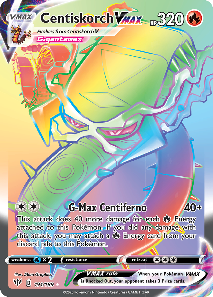 Centiskorch VMAX (191/189) [Sword & Shield: Darkness Ablaze] | Devastation Store