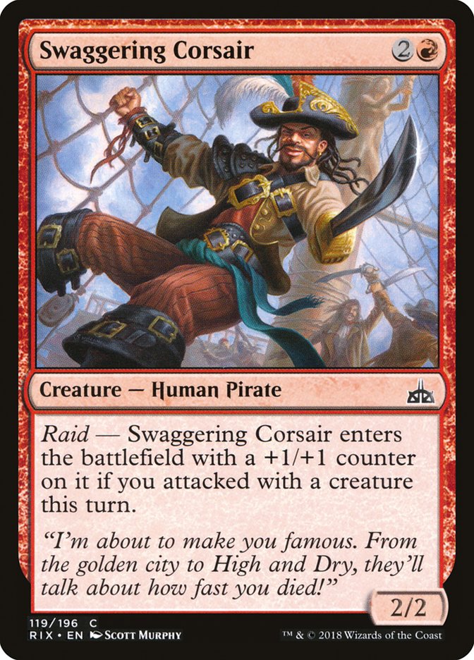 Swaggering Corsair [Rivals of Ixalan] - Devastation Store | Devastation Store