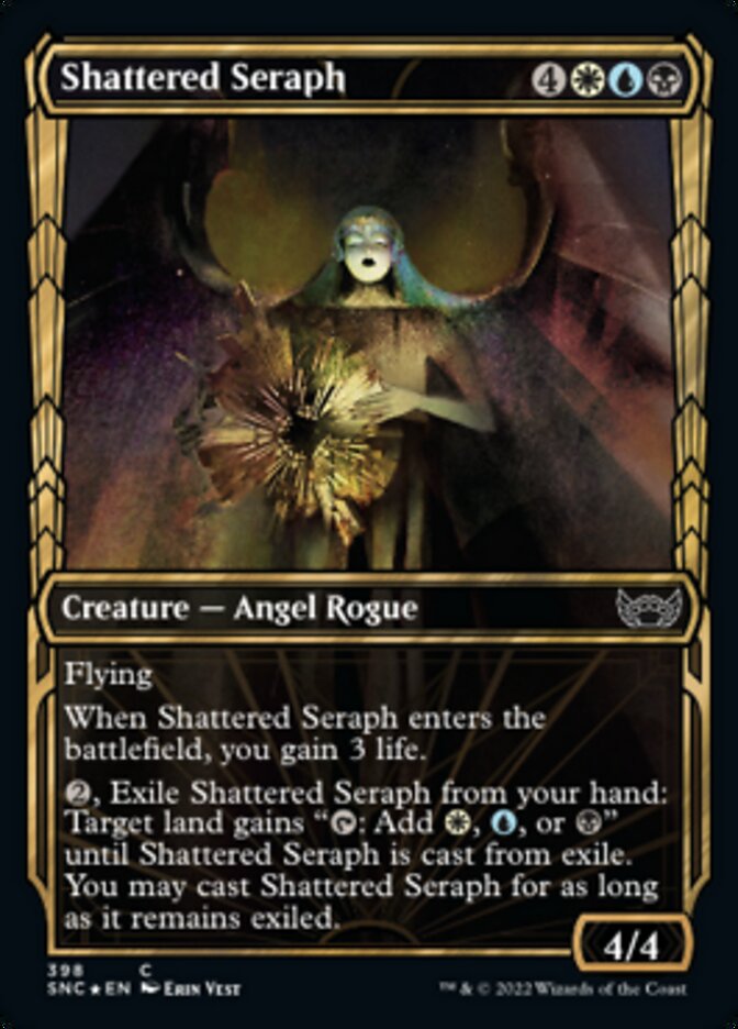 Shattered Seraph (Showcase Golden Age Gilded Foil) [Streets of New Capenna] | Devastation Store
