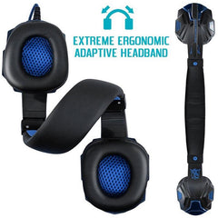 Auriculares EastVita PC780 para Gamer, auriculares estéreo con sonido y micrófono, luz LED - Devastation Store | Devastation Store