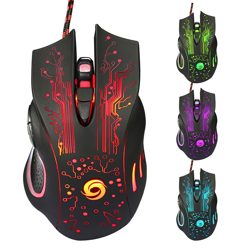 Mouse Gamer 5500DPI Adjustable 7 Buttons LED Optical Professional - Devastation Store | Devastation Store